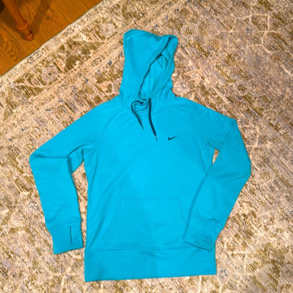 Nike Aqua Blue Therma Fit Hoodie Size S